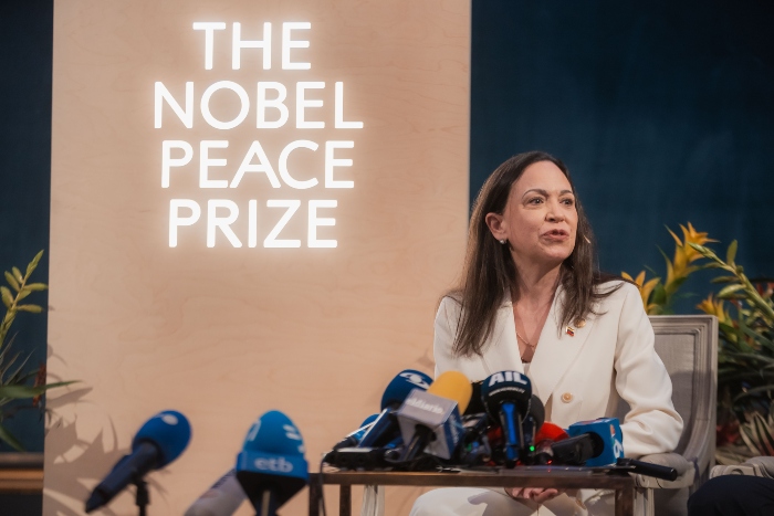 Maria Corina Macahdo- Oslo- Maduro- Premio Nobel de Paz- 17DIC-