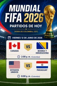 Canadá VS Bosnia y Herzegovina – Estados Unidos VS Paraguay